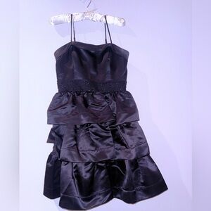 BCBG Paris black dress, size 8 Elegant Black Tiered Kids Dress